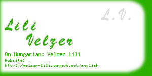 lili velzer business card